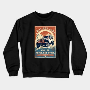 Vintage Jeep Poster Crewneck Sweatshirt